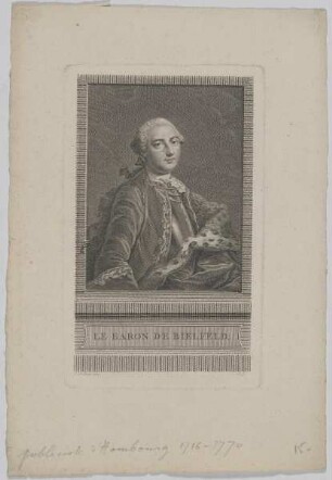 Bildnis des Jakob Friedrich de Bielfeld