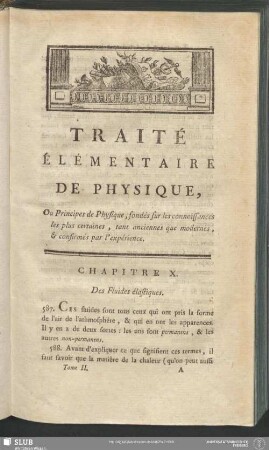Chapitre X. Des Fluides élastiques