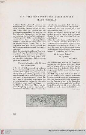 42: Ein wiedergefundenes Meisterwerk Hans Thomas