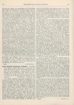 587-588 [Rezension] Brooks, E. W. (Ed.), Corpus Scriptorum Christianorum Orientalium. Scriptores syri. Series III. Tomus VII et VIII