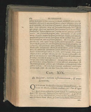 Cap. XIX. De Religione, ratione instrumentorum, & ornamentorum.