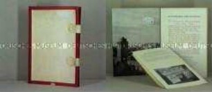 Mappe mit Geburtstagsglückwünschen für Wilhelm Pieck und Geschenk für einen Fotozirkel
