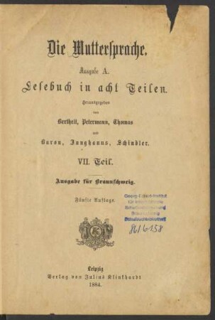 Teil 7 = 7. Schuljahr, [Schülerband]: [Teil 7 = 7. Schuljahr, [Schülerband]] : Lesebuch in acht Teilen