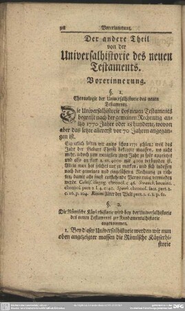 Der andere Theil von der Universalhistorie des neuen Testaments