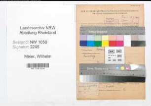Entnazifizierung Wilhelm Meier , geb. 17.11.1904 ()