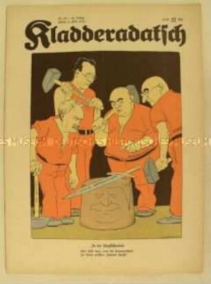 Satirezeitschrift "Kladderadatsch" u.a. zum Wahlerfolg der "nationalen Opposition" (Titelkarikatur)