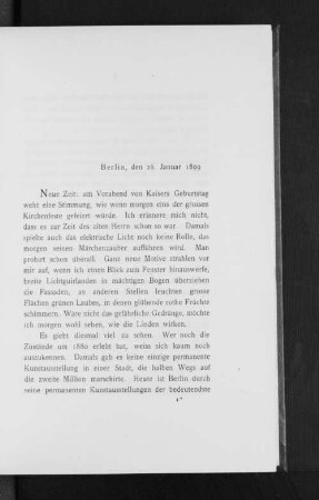 Berlin, den 26. Januar 1899