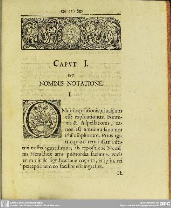 Caput I. De Nominis Notatione