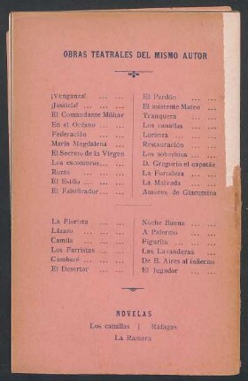 Obras teatrales del mismo autor