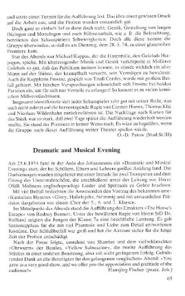 Dramatic and Musical Evening
