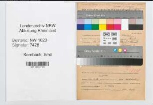 Entnazifizierung Emil Kernbach , geb. 22.03.1905 (Gemeindeinspektor)