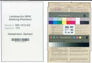 Entnazifizierung Gerhard Hesselmann , geb. 05.09.1897 (Kaufmann)