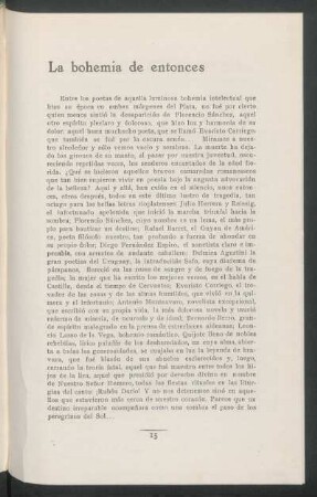 La bohemia de entonces