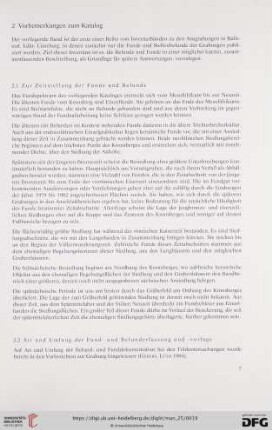 Vorbemerkungen zum Katalog