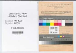 Entnazifizierung Rosalie Flack, geb. 01.11.1921 ()
