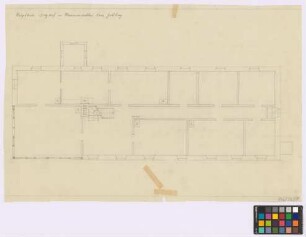 Hermannswaldau ([Landkreis Goldberg] Kreis Goldberg): Berghof. Haupthaus (Grundriss [des Obergeschosses])
