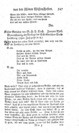 Kleine Gedichte. T.2.