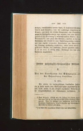 Zweiter pathologisch-therapeutischer Abschnitt