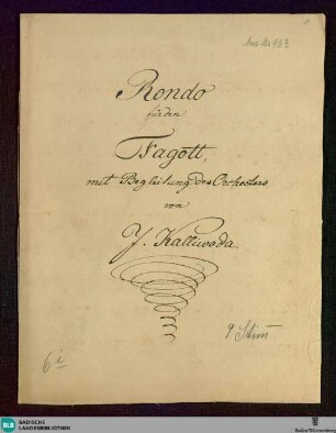 Rondos - Don Mus.Ms. 963 : fag, orch; B|b; StrK WoO 2.21