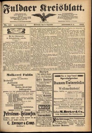 Zweite Ausgabe vom Mittwoch, den 09. Dezember 1903.