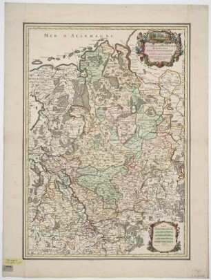 Karte von dem Niederrheinisch-Westfälischen Reichskreis, 1:760 000, Kupferstich, 1695