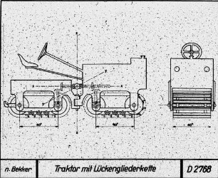 Traktor mit Lückengliederkette (nach Bekker)