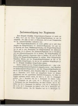 Zusammensetzung des Regiments