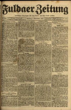 Ausgabe vom Dienstag, den 02. November 1920.