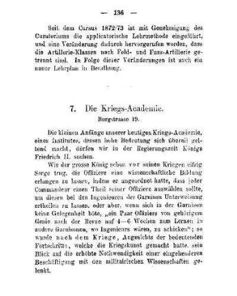 7. Die Kriegs-Academie