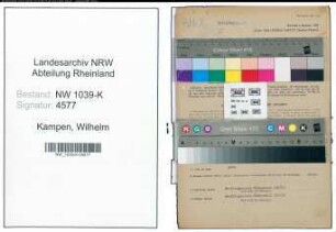 Entnazifizierung Wilhelm Van Kampen , geb. 21.09.1899 (Beamter)