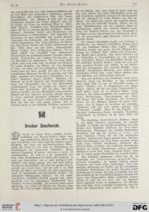 Dresdner Kunstbericht