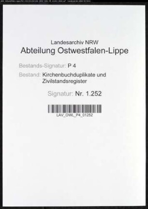 Kirchenbuchduplikat der evangelisch-reformierten Landgemeinde Iserlohn (GHT 1870). (Gemeinde: Iserlohn, evangelisch-reformierte Landgemeinde)