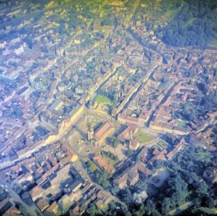 Kernstadt von Eisenach : Blickrichtung Nordosten