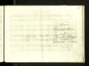 Neue 'Quadrillen fürs Forte Piano