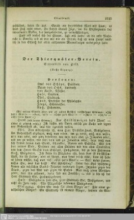 Der Thierquäler-Verein - Sittenbild