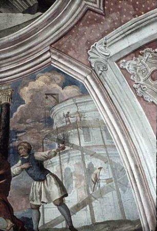 König Josia mit dem Hohepriester Hilkia und dem Staatsschreiber Schaphan vor dem gefundenen Gesetzbuch aus dem Tempel des Herrn