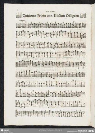 Concerto primo con violino obligato