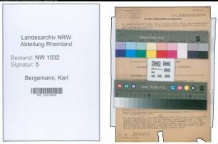 Entnazifizierung Karl Bergemann , geb. 08.02.1878 (Regierungspraesident)