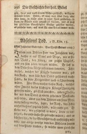 Absolons Tod. 2 B. Kön. 18.