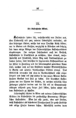 IX. Die Kaffeehäuser Wiens