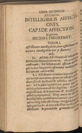 Liber secundus. Exhibens intelligibilis affectiones