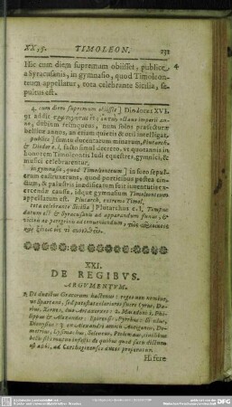 XXI. De Regibus