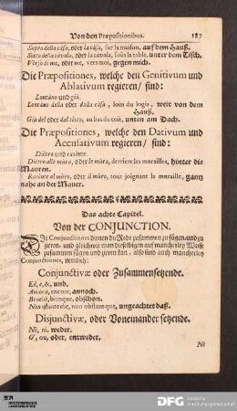 Das achte Capitel. Von der Conjunction.