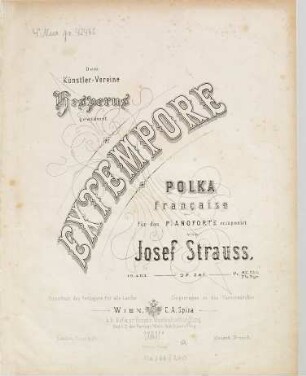 Extempore : Polka française für d. Pianoforte ; op. 241