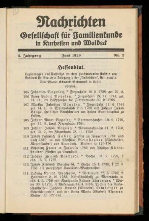 4. Jahrgang, Nr. 2, Juni 1929