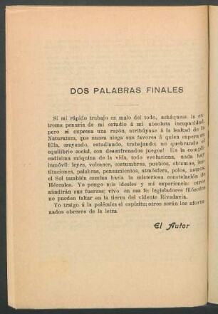 Dos palabras finales
