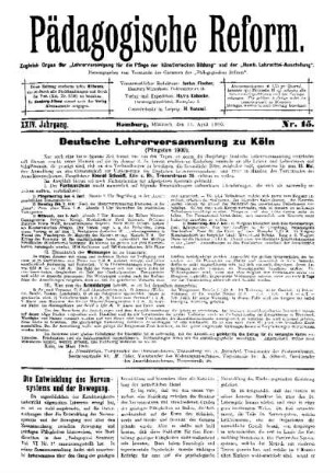 Deutsche Lehrerversammlung in Köln