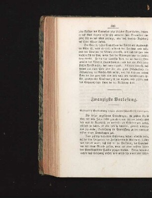 Zwanzigste Vorlesung