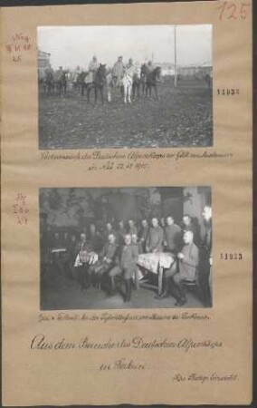 Vorbeimarsch des Deutschen Alpenkorps vor GFM von Mackensen in Nis. 22.12.1915 u. K. Krafft v. Dellmensingen