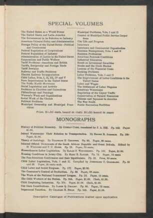 Special volumes [and] Monographs